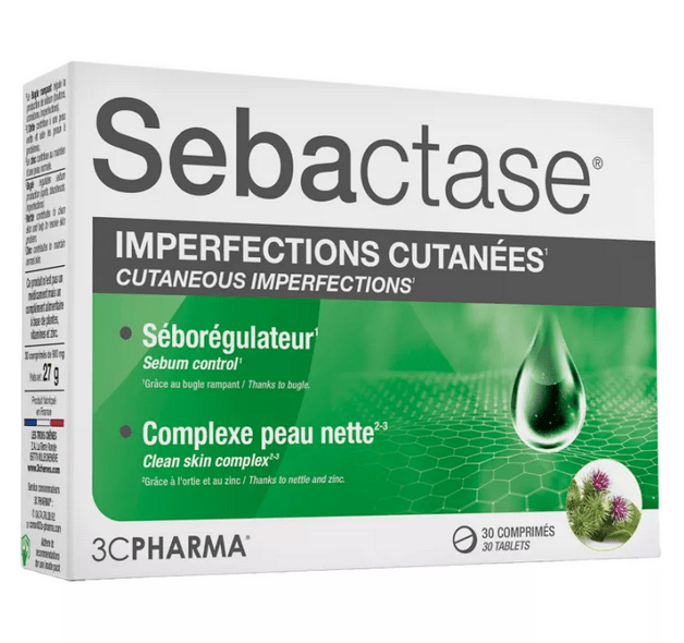 3C Pharma Sebactase Skin Blemishes 30 tablets - OzHealthStandard