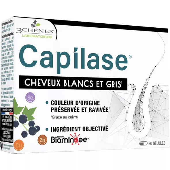 3Chênes Capilase White and Grey Hair 30 capsules - OzHealthStandard