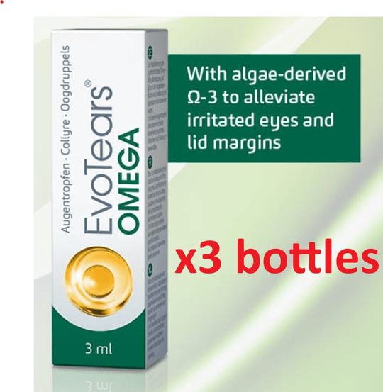 3x EvoTears Omega eye drops 3 ml - OzHealthStandard