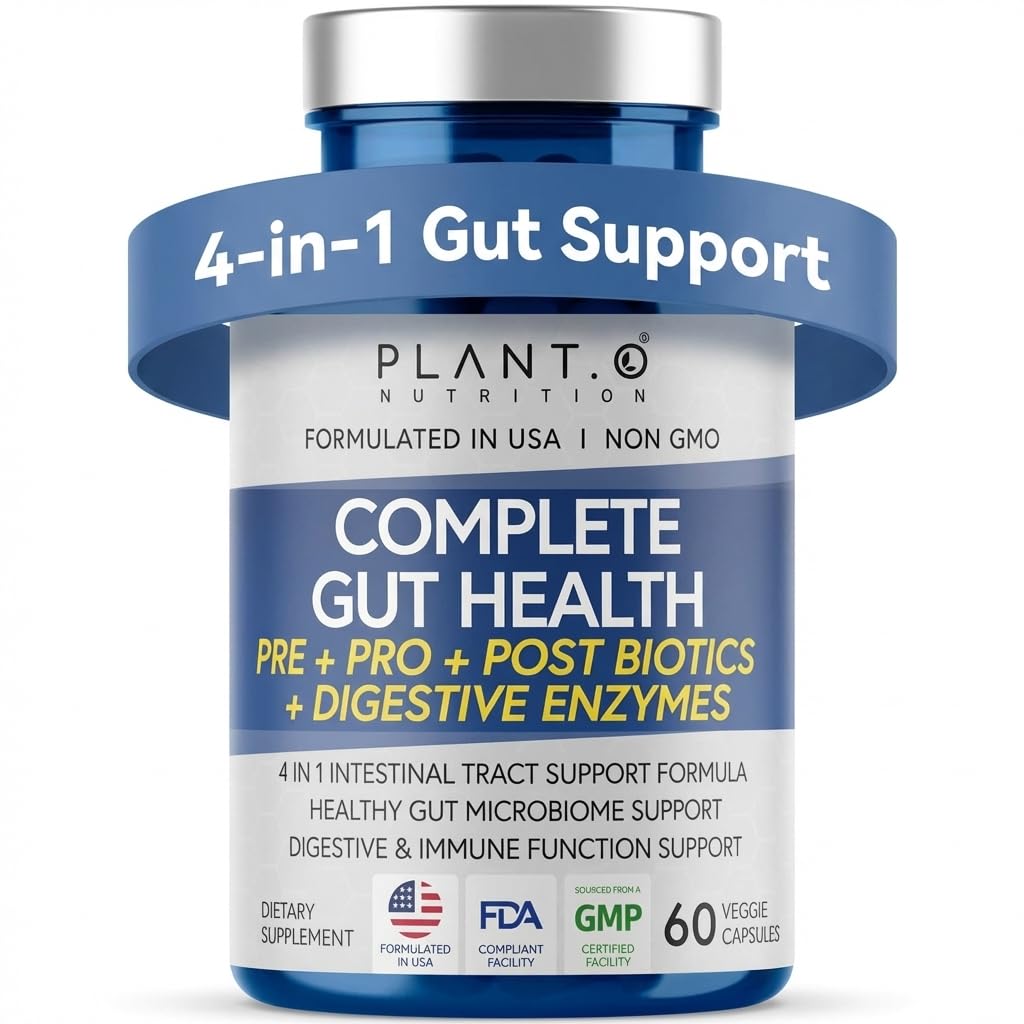 4-in-1 Gut Health Support – Prebiotics + Probiotics + Postbiotics + Digestive Enzymes – DE111 Spore Probiotic for Digestive Support & Bloating - OzHealthStandard