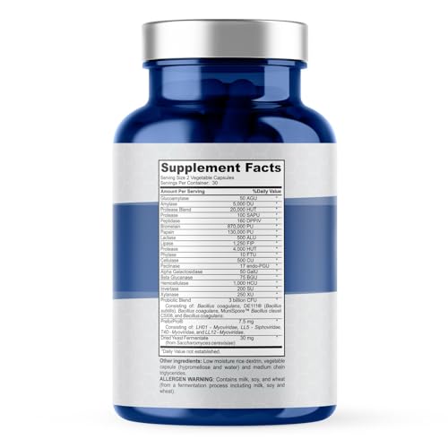 4-in-1 Prebiotic Probiotic & Postbiotic for Women & Men, Complete Gut & Digestive Support Supplement, Pre Post Probiotics & Digestive Enzymes 60 Capsules - OzHealthStandard