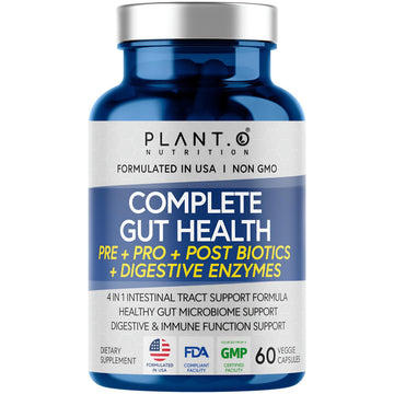 4-in-1 Prebiotic Probiotic & Postbiotic for Women & Men, Complete Gut & Digestive Support Supplement, Pre Post Probiotics & Digestive Enzymes 60 Capsules - OzHealthStandard