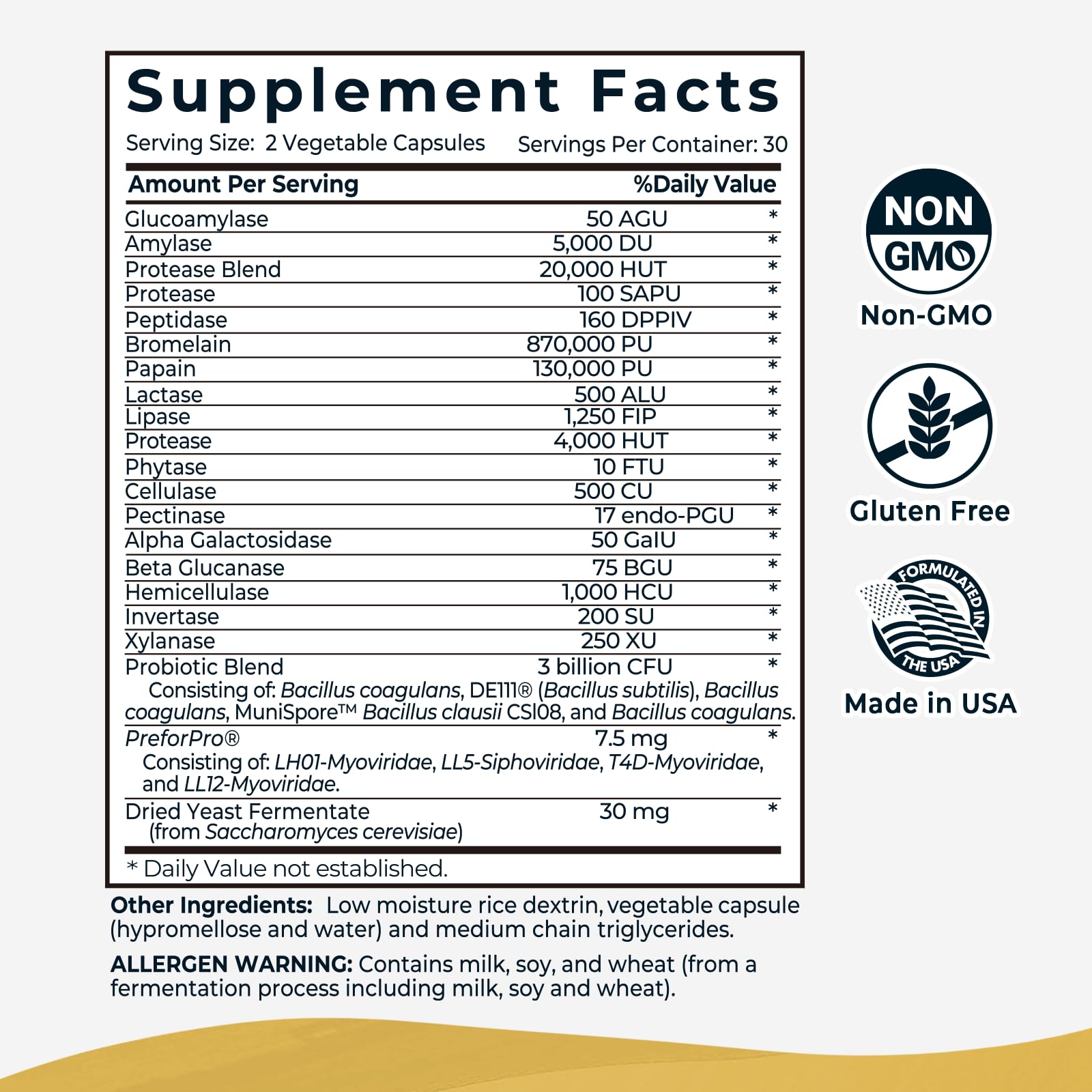 4-in-1 Prebiotic Probiotic & Postbiotic for Women & Men, Complete Gut & Digestive Support Supplement, Pre Post Probiotics & Digestive Enzymes 60 Capsules,Made in USA - OzHealthStandard