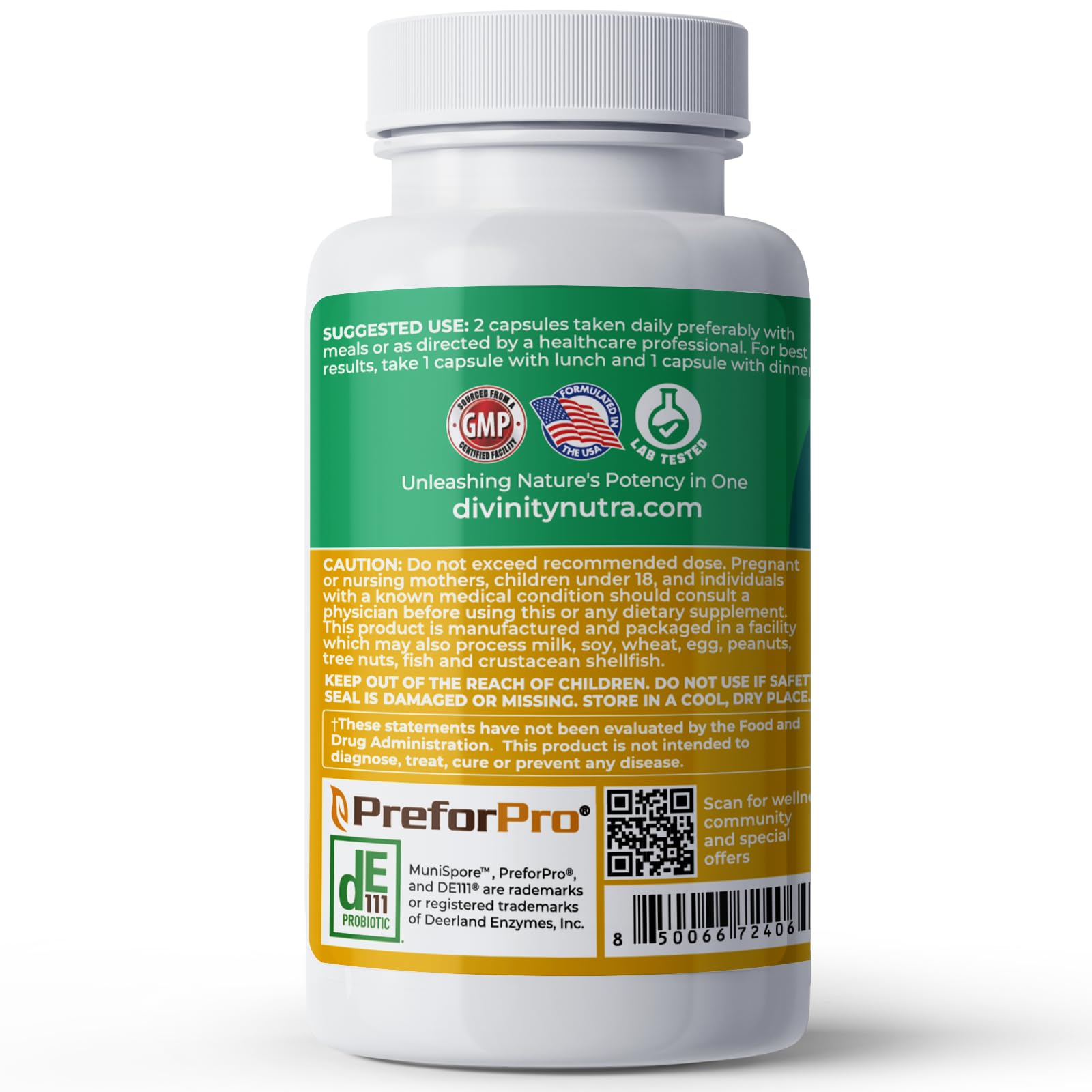 4-in-1 Prebiotic Probiotic & Postbiotic for Women & Men, Complete Gut & Digestive Support Supplement, Pre Post Probiotics & Digestive Enzymes 60 Capsules,Made in USA - OzHealthStandard