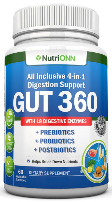 4-in-1 Probiotics, Prebiotics & Postbiotics with 18 Digestive Enzymes for Women & Men - Complete Gut & Digestive Support Supplement - OzHealthStandard