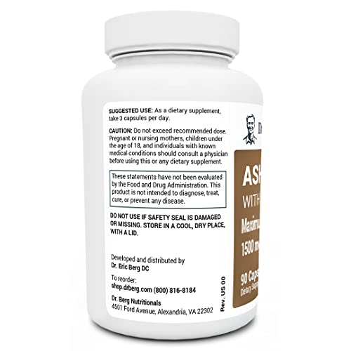 Dr. Berg Ashwagandha Capsules 1500mg - Includes Organic Ashwagandha Root Dr. Berg Nutritionals buy supplements canada