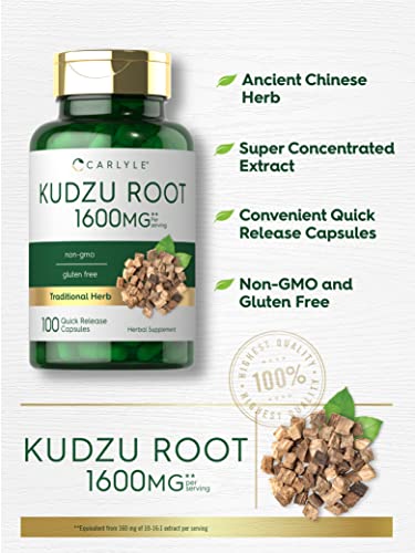 Carlyle Kudzu Root | 100 Extract Capsules | Non-GMO and Gluten Free Formula Carlyle buy supplements canada