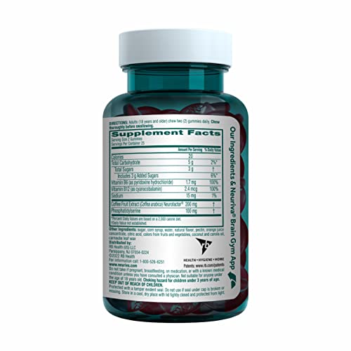NEURIVA Plus Decaffeinated Nootropic Brain Supplement for Memory, Focus & Concentration & Cognitive Function, Clinically Tested NeuroFactor, Phosphatidylserine, Vitamins B6 B12,50ct Strawberry Gummies NEURIVA buy supplements canada