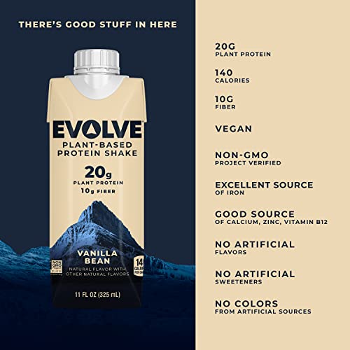Evolve Plant Based Protein Shake, Vanilla Bean, 20g Vegan Protein, Dairy Free Evolve buy supplements canada