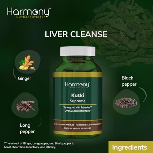 Kutki Supreme - Harmony Nutraceuticals Ayurvedic Medicine for Healthy Skin, Immune and Respiratory Systems - 120 Vegan Organic Capsules Harmony Nutraceuticals buy supplements canada