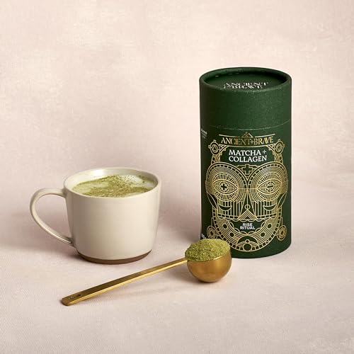 Ancient + Brave Matcha + Collagen 150g Tub - Lion's Mane Mushroom Powder Supplement Ancient + Brave buy supplements canada