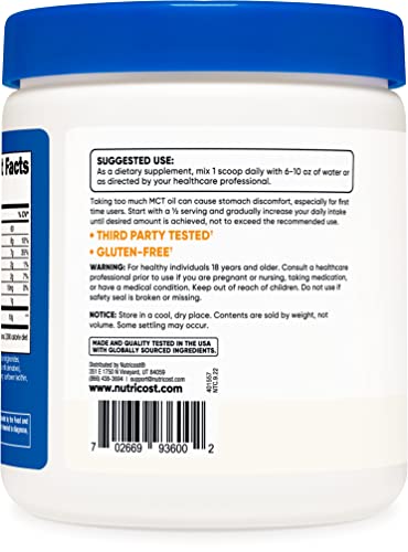 Nutricost Premium MCT Oil Powder .5LBS - Best For Keto, Ketosis, and Ketogenic Diets Nutricost buy supplements canada