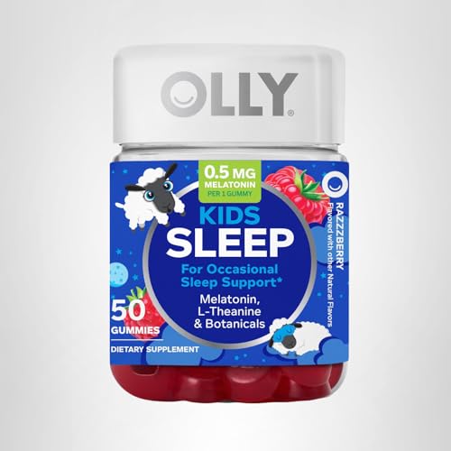 OLLY Kids Sleep Gummies, 0.5mg Melatonin, L Theanine, Chamomile, and Lemon Balm, Raspberry - 70 Count OLLY buy supplements canada
