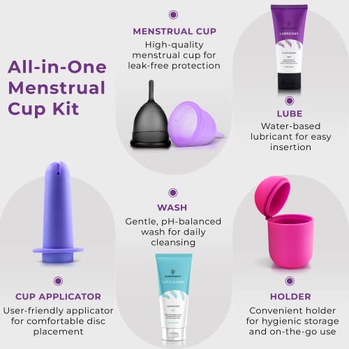 Ecoblossom Complete Menstrual Cup Kit - Small & Large Reusable Period Cups, Silicone Sterilizer EcoBlossom buy supplements canada