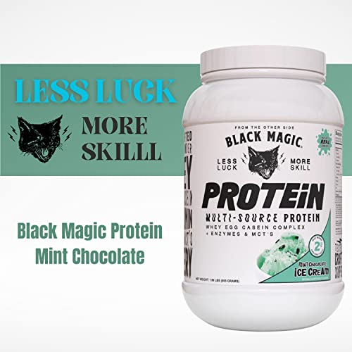 Worldwide Nutrition Bundle, 2 Items: Black Magic Multi-Source Protein Powder - Whey, Egg Albumin Enzymes, Micellar Casein & MCTs - Muscle Mass Gaining - Mint Chocolate Flavor - 2 LB and Keychain Worldwide Nutrition buy supplements canada