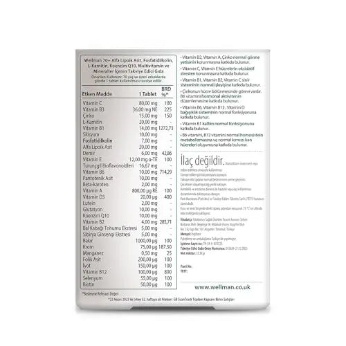Vitabiotics Wellman 70+ 30 Tabs Vitabiotics buy supplements canada
