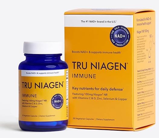 TRU NIAGEN NAD+ Immune Support Supplement - Daily Defense - Vitamin C, Vegan D3 2000 IU, Zinc, Selenium, Copper + 100mg NAD Plus Boosting Niagen NR - 30 Capsules TRU NIAGEN buy supplements canada