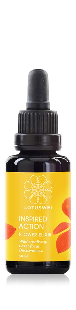 LOTUSWEI Inspired Action Flower Essence Elixir – Enhance Focus, Concentration, Mental Clarity & Creativity – Flower Remedy Supplement LOTUSWEI buy supplements canada