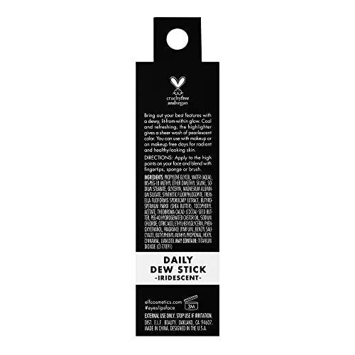 e.l.f. Daily Dew Stick, Cooling Highlighter Stick For Dewy Skin, Gives Your Complexion A Radiant Glow, Vegan & Cruelty-Free, Iridescent e.l.f. buy supplements canada