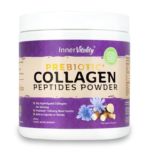 Prebiotic Collagen Powder - 390g Hydrolysed Bovine Collagen Peptides with Prebiotics for Gut Health & Skin Inner Vitality buy supplements canada