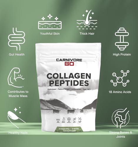 Carnivore Go Grass Fed Bovine Collagen Powder - 400g Hydrolysed Type 1 & 3 Carnivore Go buy supplements canada