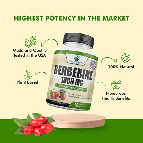 Berberine 1800mg Per Serving, Berberine Supplement, Berberine HCL, Berberine Pills American Standard Supplements buy supplements canada