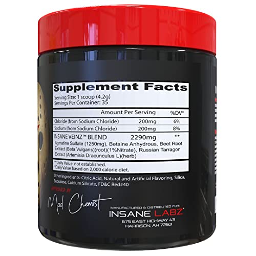 Insane Labz Insane Veinz Non Stimulant NO Enhancing Powder, Nitric Oxide Booster Insane Labz buy supplements canada