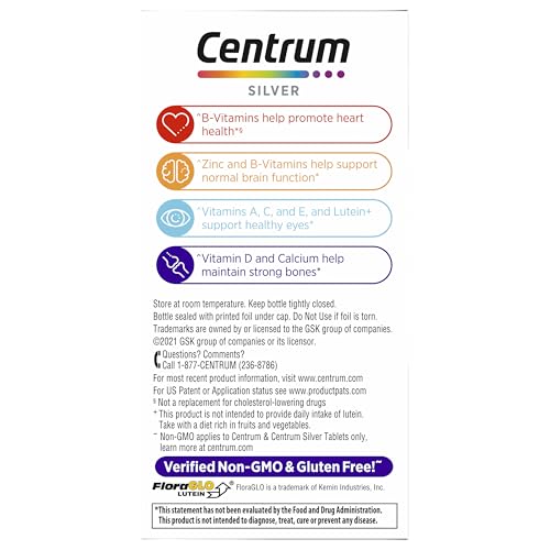 Centrum Silver Women's Multivitamin for Women 50 Plus, Multivitamin/Multimineral Supplement with Vitamin D3, B Vitamins, Non-GMO Ingredients Centrum buy supplements canada