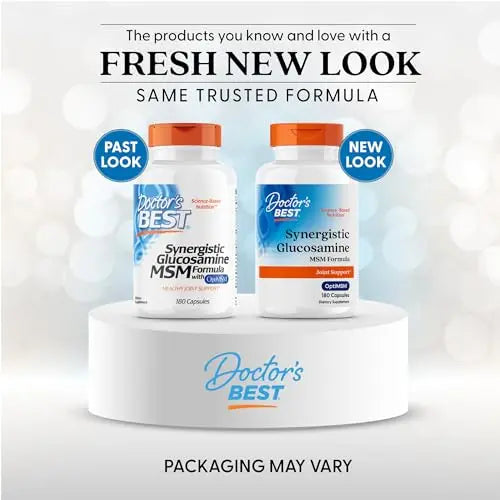 Doctors Best Synergistic Glucosamine MSM Formula, Joint Support, Non-GMO, Gluten Free, Soy Free 180 Capsules Doctor's BEST buy supplements canada