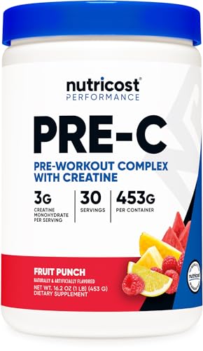 Nutricost Pre-C Pre-Workout Complex with Creatine (Fruit Punch | 30 Servings) Powder Nutricost buy supplements canada