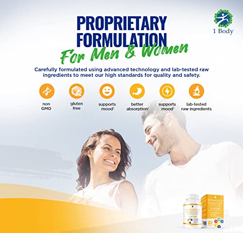 1 Body Vitamin B Complex – 5-MTHF Folate with B1, B2, B5, B6 1 Body buy supplements canada