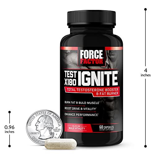 FORCE FACTOR Test X180 Ignite Testosterone Booster for Men, Testosterone Support Force Factor buy supplements canada