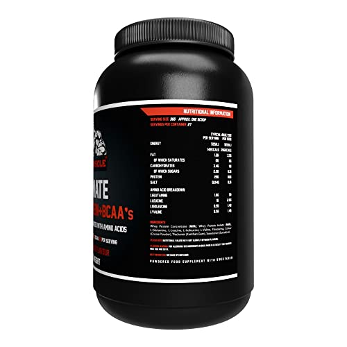 Ultimate Whey Protein + BCAA’s Powder, Premium High Protein Isolate, Enhance Lean Muscle Mass and Recovery, 1kg I AM MUSCLE buy supplements canada