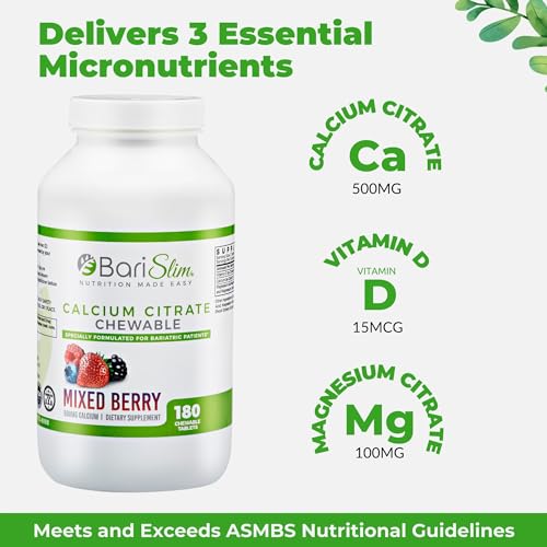 BariSlim Bariatric Calcium Citrate with Magnesium and Vitamin D Tabs - 500 mg of Calcium BariSlim buy supplements canada