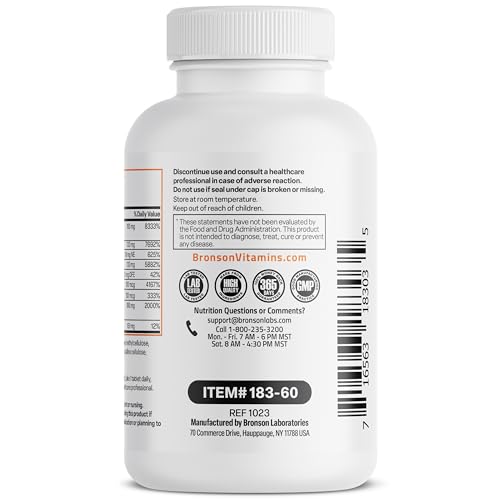 Bronson Vitamin B 100 Complex High Potency Sustained Release (Vitamin B1, B2, B3, B6) Bronson buy supplements canada