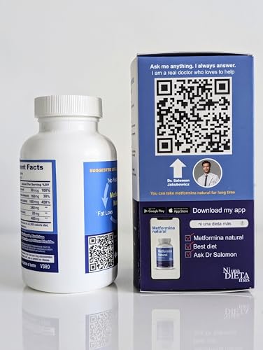 METFORMINA Natural - Weight Loss Aid and Metabolism Support - Dr Salomon, 60 Cap Ni una dieta más buy supplements canada