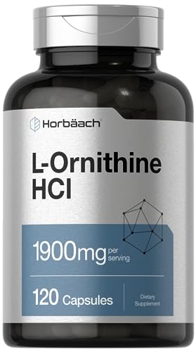 L Ornithine HCl | 1900mg | 120 Capsules | Non-GMO & Gluten Free Supplement Horbäach buy supplements canada