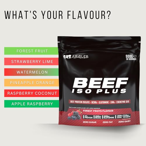 OUT ANGLED Beef Iso Plus, Beef Protein Isolate Powder, High Protein with Natural BCAAs, Zero Fat and Sugar OUT ANGLED buy supplements canada