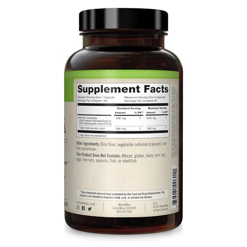 Naturewise Garcinia Cambogia with Pure Garcinia Cambogia Extract, 60% HCA Concentrati NatureWise buy supplements canada