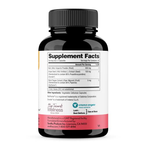 Sandhu's Beet Root Powder Capsules with Bioperine| 60 Capsules, 60 Days Supply Sandhu's buy supplements canada