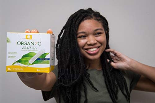 Organyc 100% Certified Organic Cotton Tampons, Plant-Based Eco-Applicator, Regular Flow, 16 Count Organyc buy supplements canada