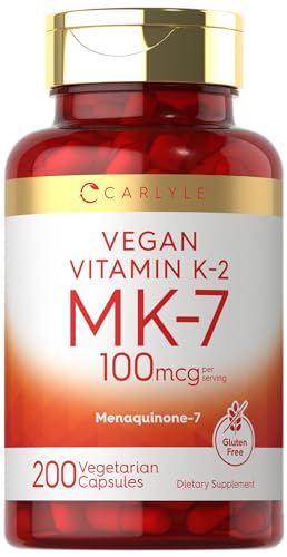 Carlyle Vitamin K2 MK7 100mcg | 200 Vegan Capsules | Menaquinone-7 Supplement Carlyle buy supplements canada
