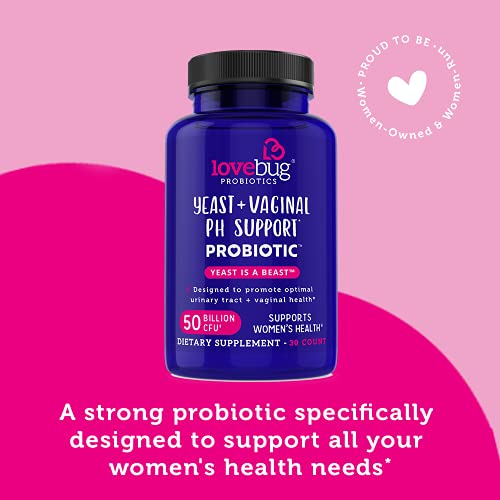 Lovebug Yeast + Vaginal pH Support | Clinically Studied Ingredients for Yeast & UTIs lovebug PROBIOTICS buy supplements canada