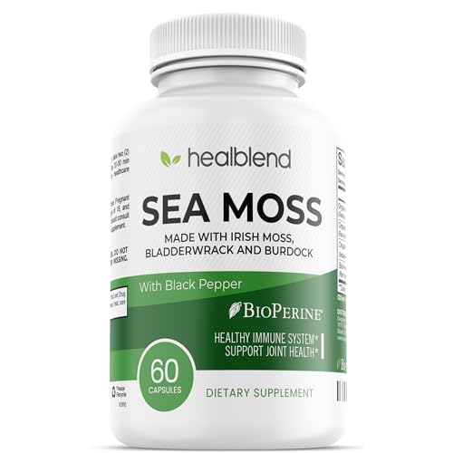 healblend Organic Irish Moss, Bladderwrack, Burdock, & BioPerine - 1405mg with Black Pepper healblend buy supplements canada