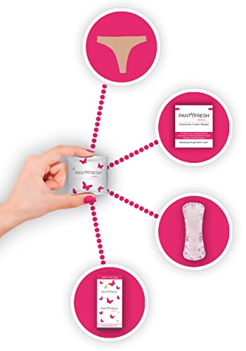 to-Go Panty Kit Includes 4 Items Seamless Thong Underwear Fresh Wipe Pantyliner & Washbag Travel Panty Fresh buy supplements canada