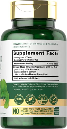 Carlyle Ginkgo Biloba 3000mg | 400 Tablets | Non-GMO, Gluten Free Carlyle buy supplements canada