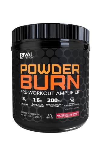 Rivalus Powder Burn - Watermelon Candy, 0.8 Pound - Intense Pre-Workout Energy Rivalus buy supplements canada
