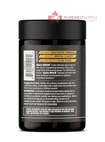 ONNIT Alpha Brain Nootropic Brain Supplement for Focus, Memory, Mental Clarity, Cognitive Support with L-Theanine and Vitamin B6, 90 Count ONNIT buy supplements canada