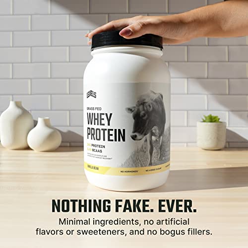 Levels Grass Fed 100% Whey Protein, No Hormones, Vanilla Bean, 2LB Levels Nutrition buy supplements canada