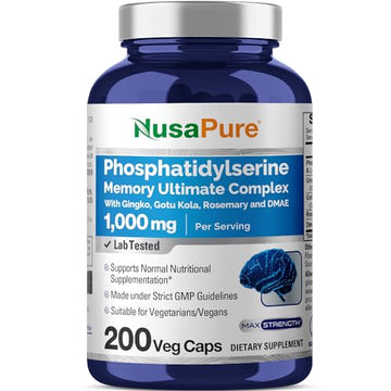 NusaPure Phosphatidylserine Memory Ultimate Complex 1000mg 200 Vegetarian Caps NusaPure buy supplements canada